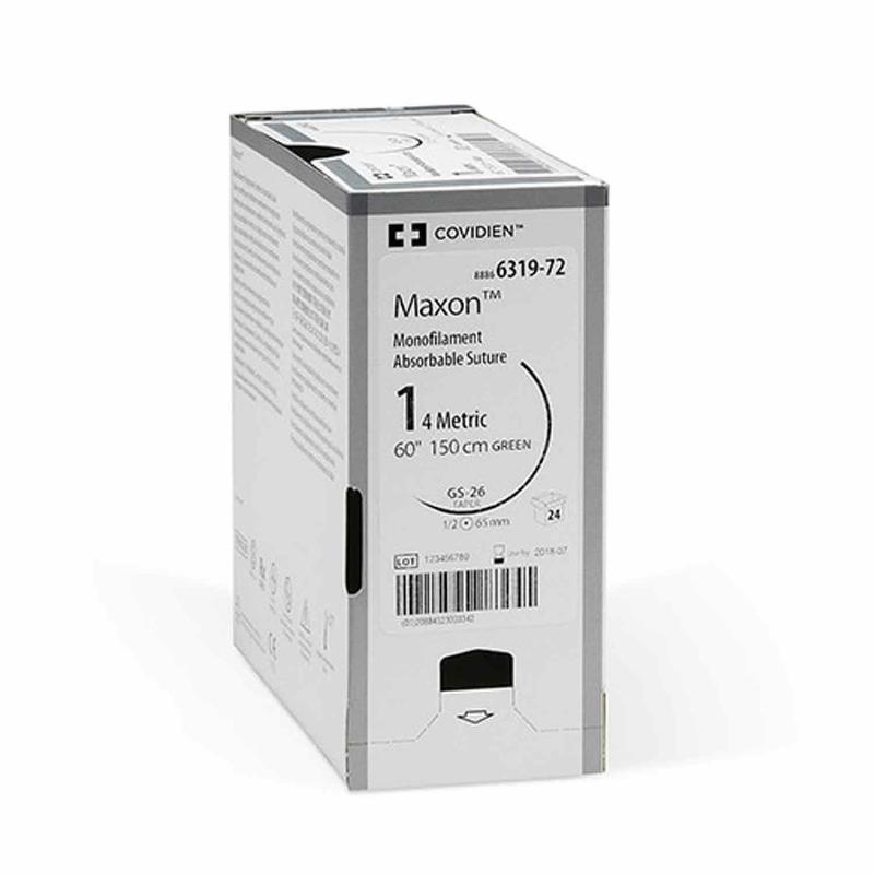 Максон 7-0 (1х75)см голки 9 мм 3/8 кола колюча, колір зелений